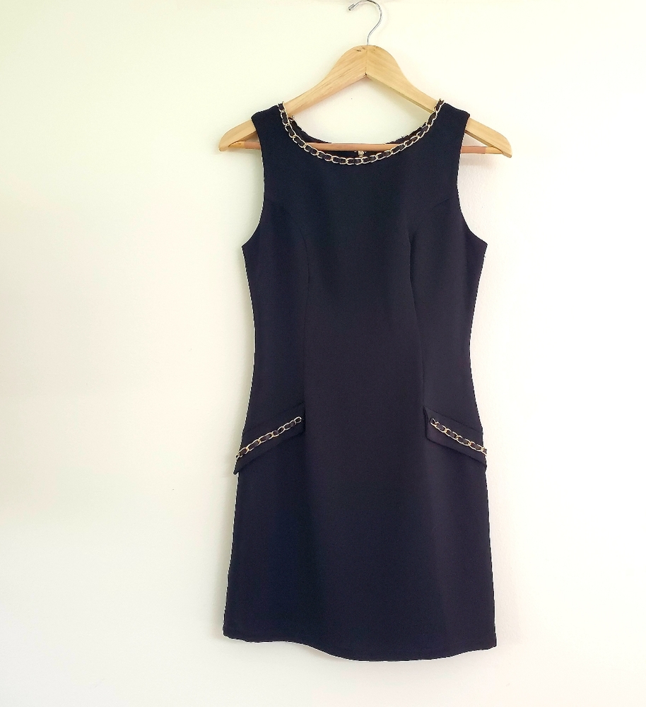 NWT Love 21 little black dress w/ gold chain